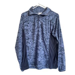 Columbia Sportswear Women's Blue Long Sleeve Quarter Zip Fleece Jacket Size XL